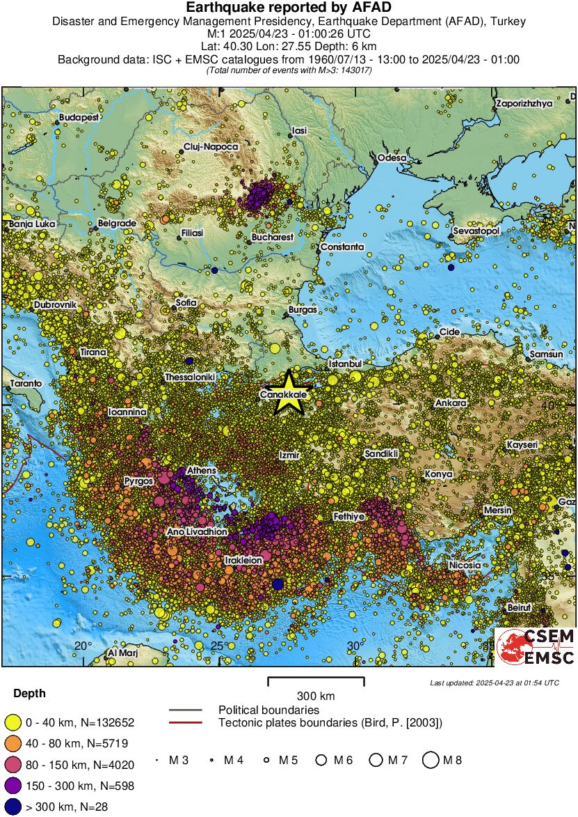 wide historical seismicity