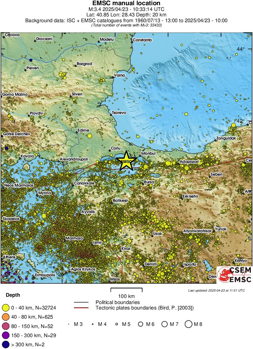 regional historical seismicity