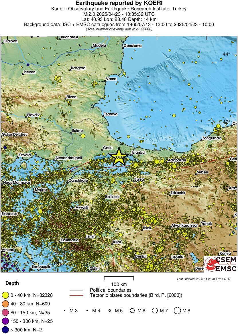 regional historical seismicity