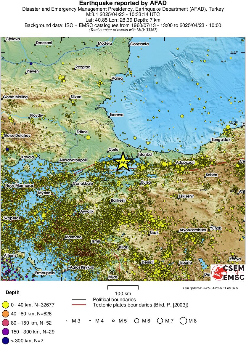 regional historical seismicity