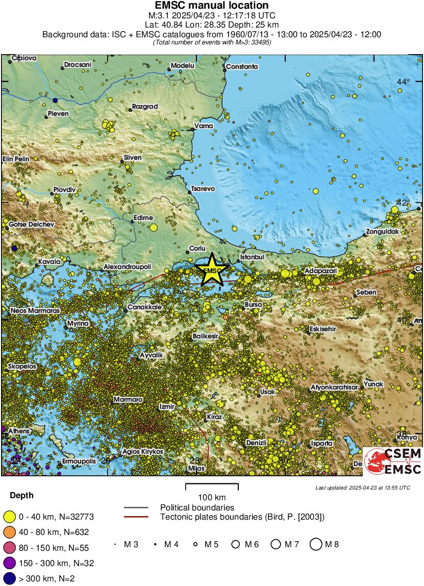 regional historical seismicity