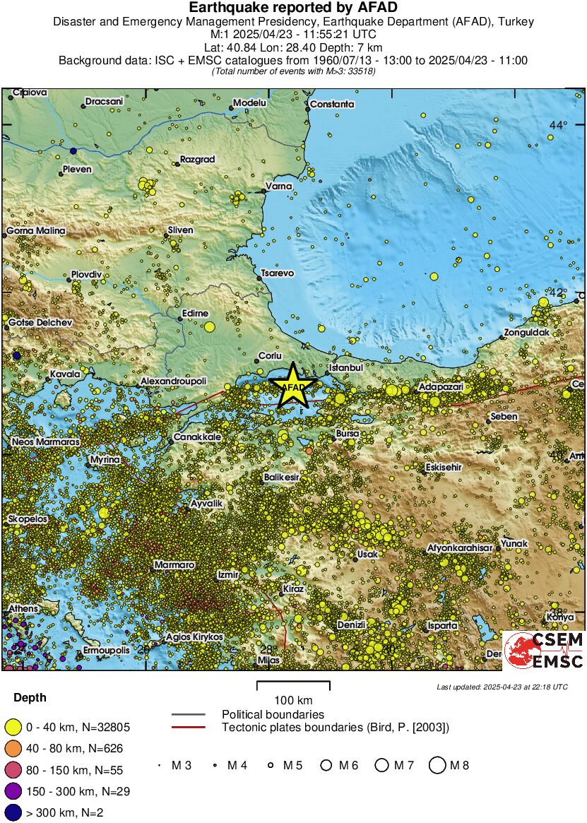 regional historical seismicity