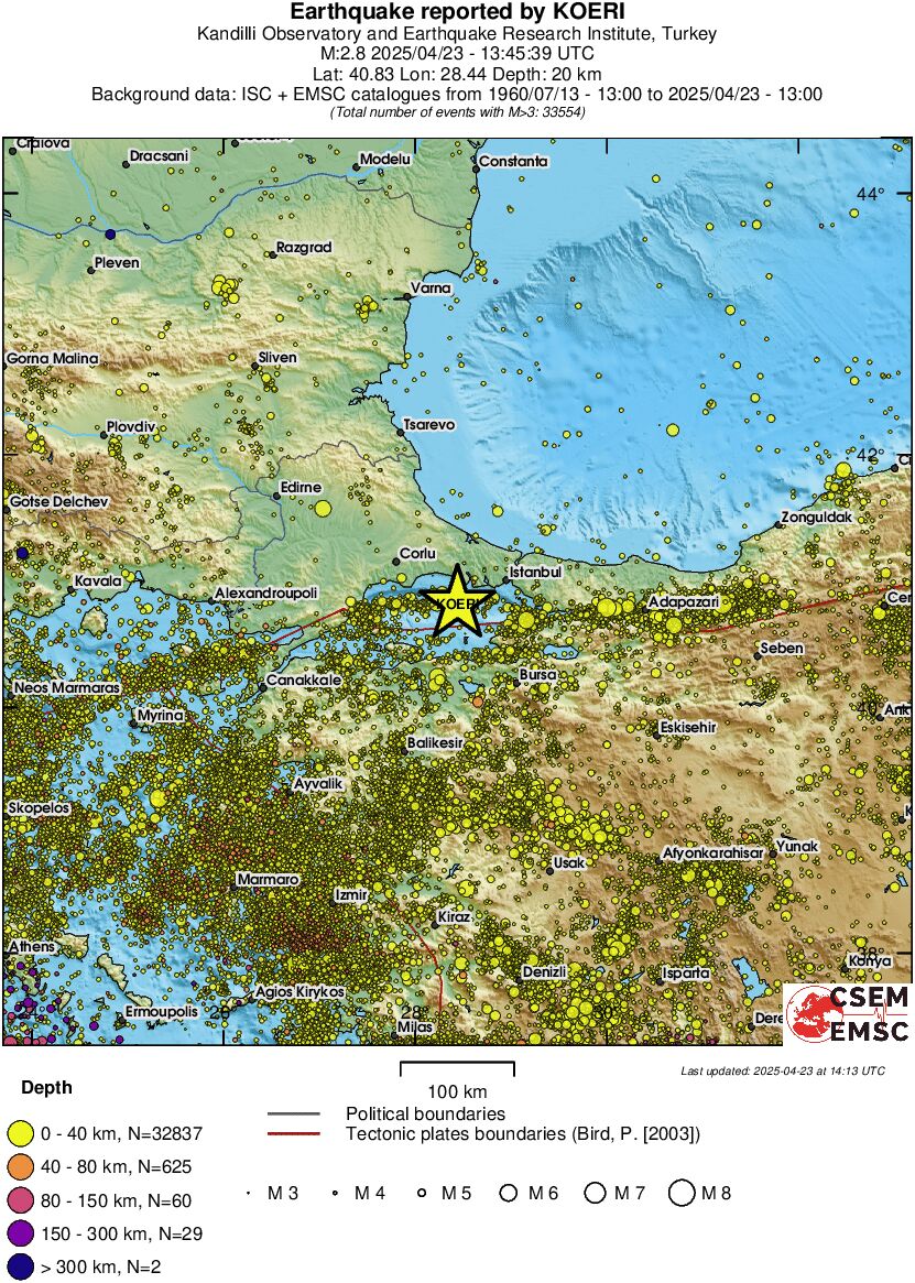 regional historical seismicity