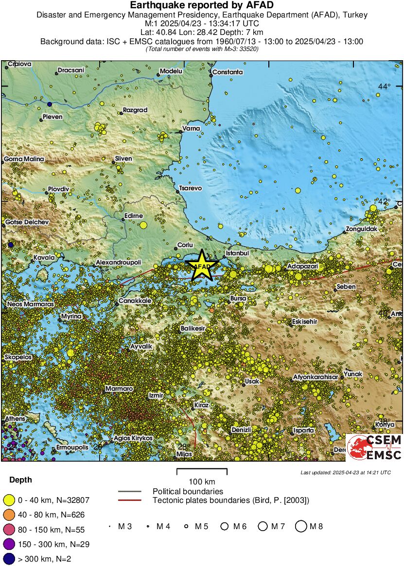 regional historical seismicity