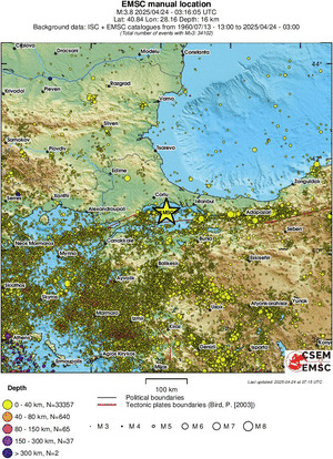regional historical seismicity