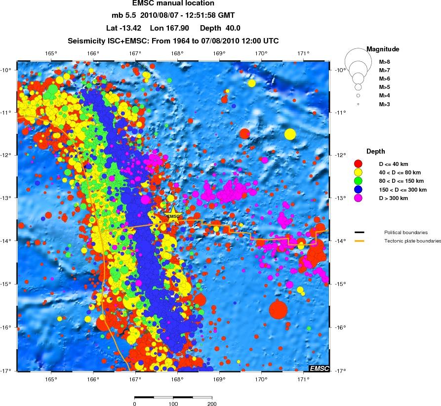 regional historical seismicity
