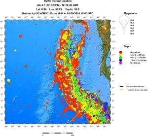 wide historical seismicity