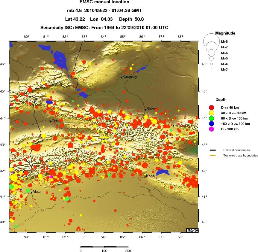 regional historical seismicity