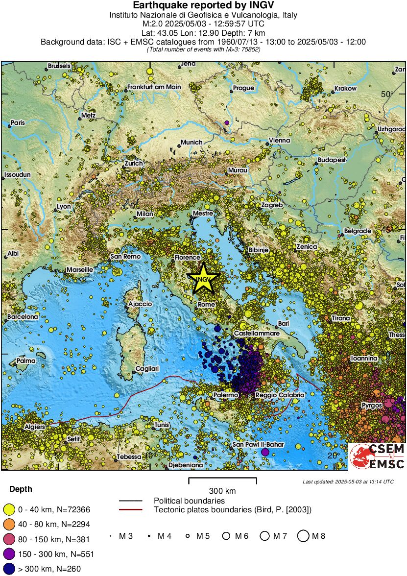 wide historical seismicity