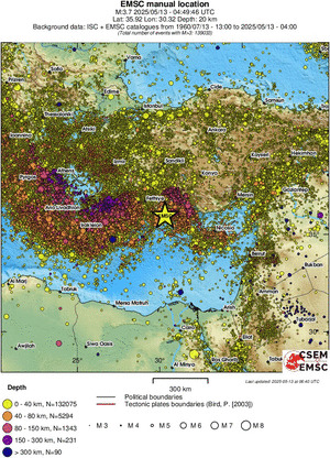 wide historical seismicity