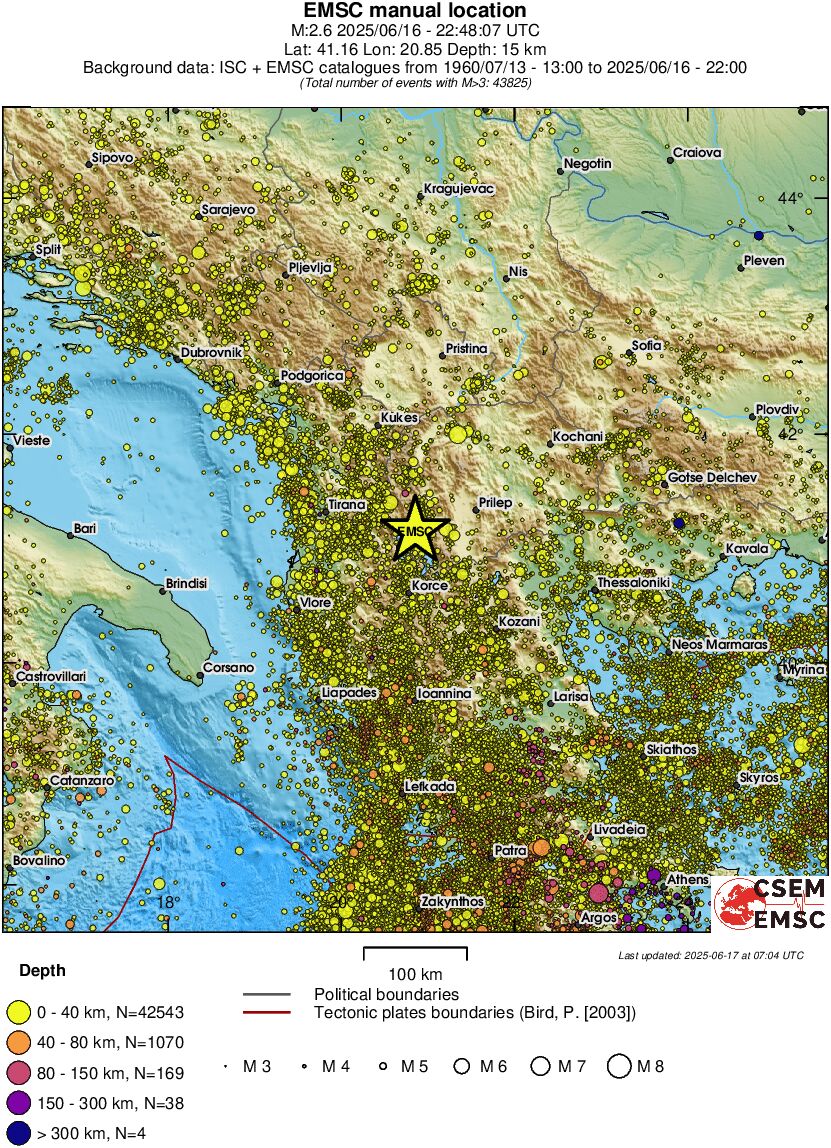 regional historical seismicity
