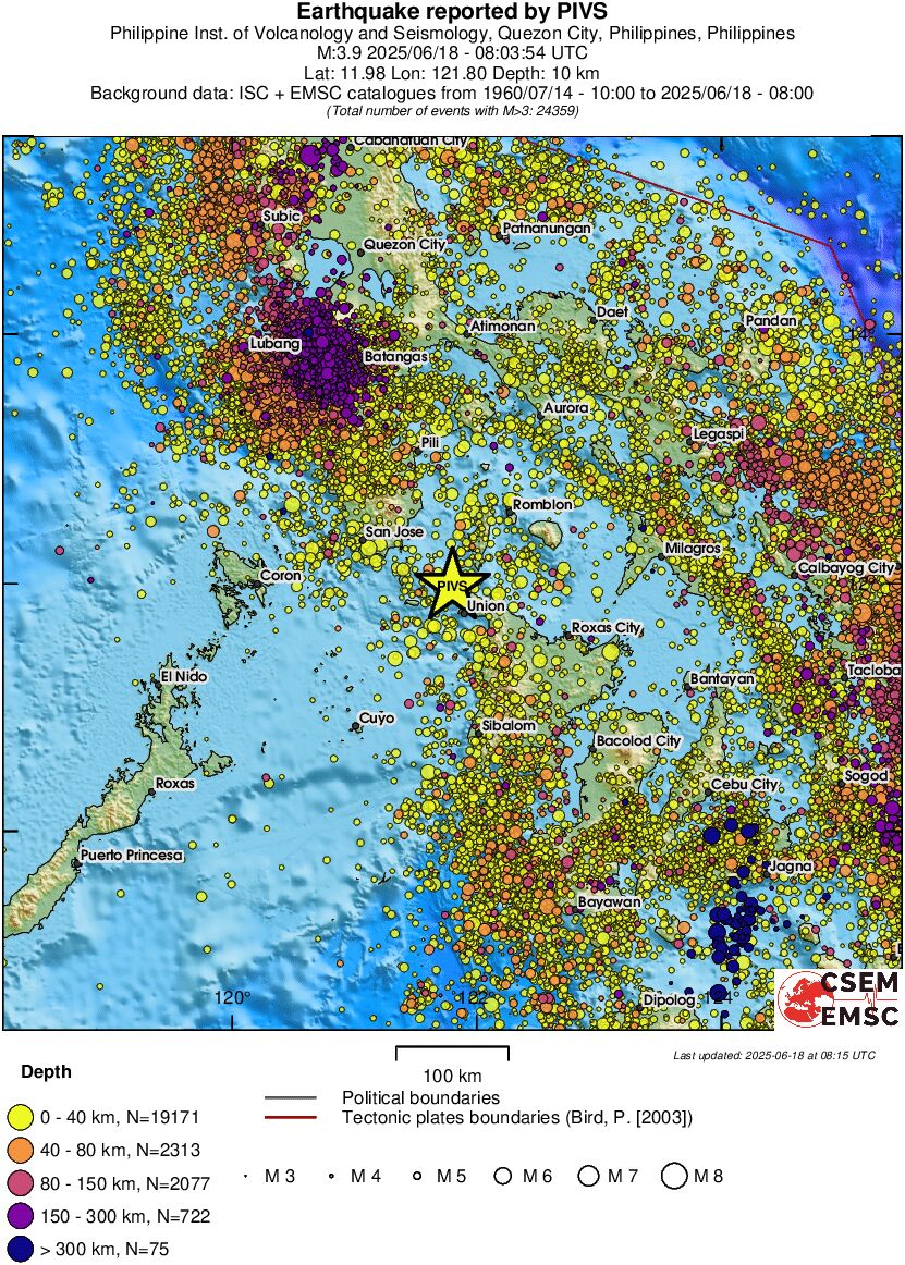 regional historical seismicity