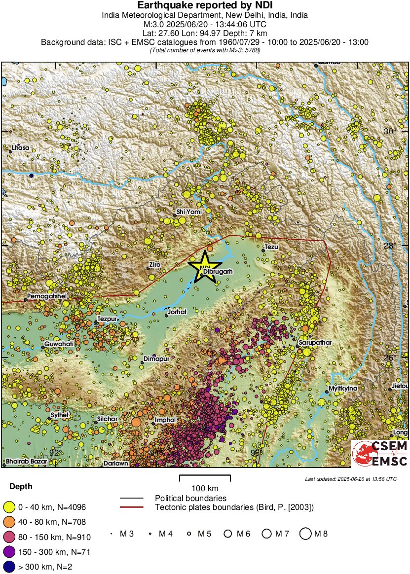 regional historical seismicity