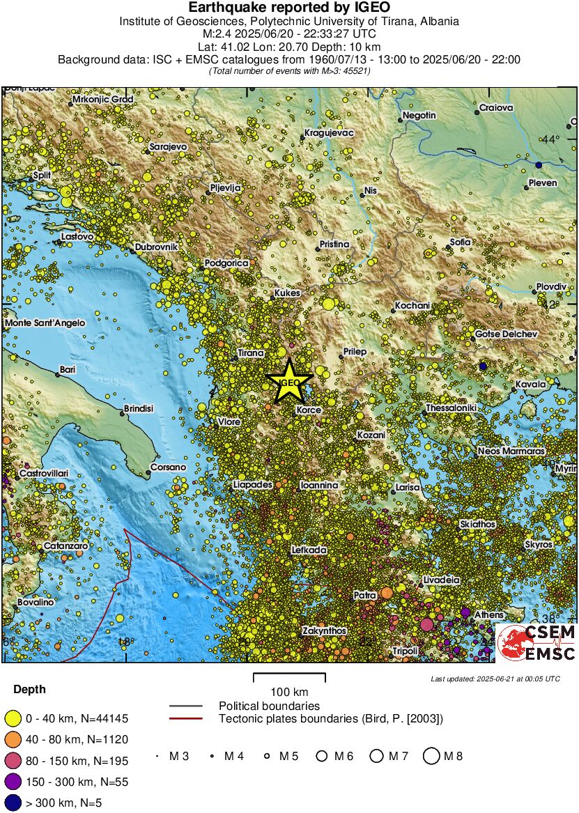 regional historical seismicity
