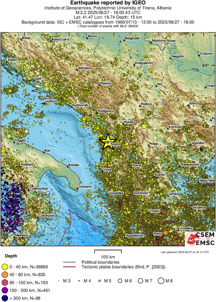 regional historical seismicity