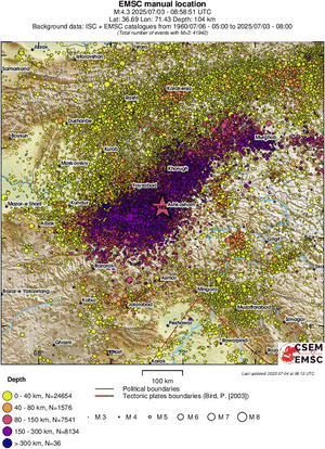 regional historical seismicity