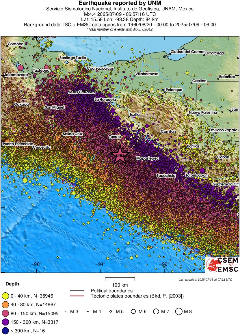regional historical seismicity