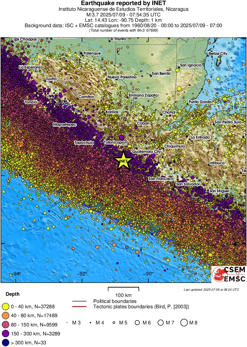 regional historical seismicity