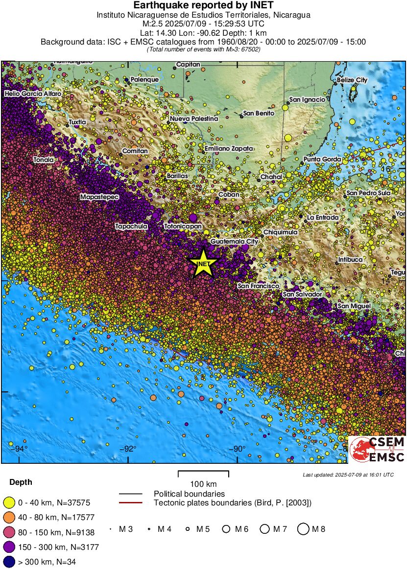 regional historical seismicity