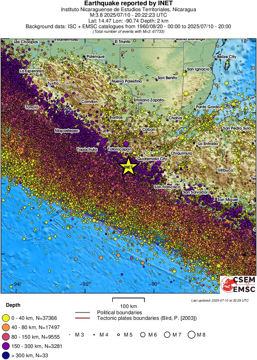 regional historical seismicity