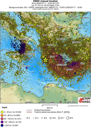 wide historical seismicity