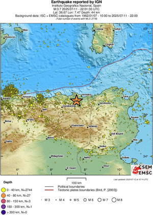 regional historical seismicity