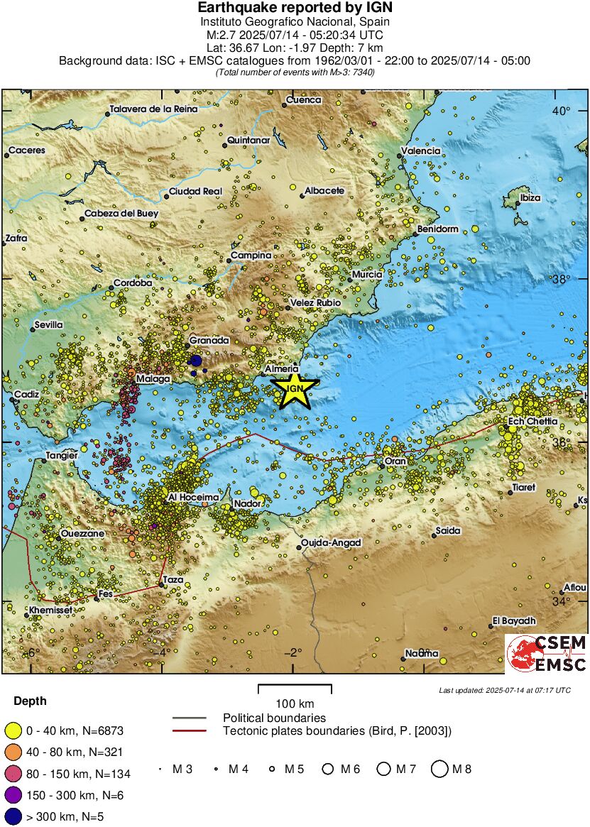 regional historical seismicity