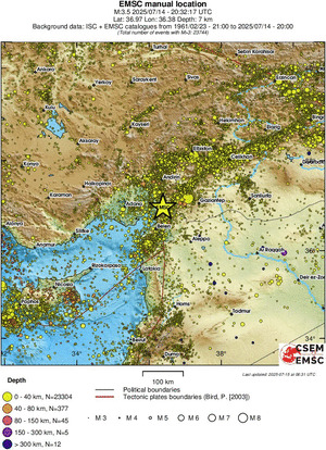 regional historical seismicity