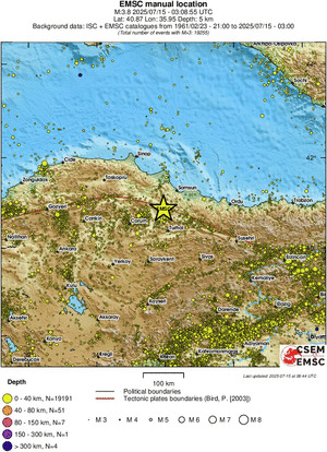 regional historical seismicity