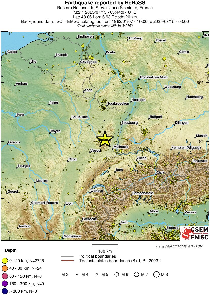 regional historical seismicity