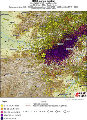 regional historical seismicity