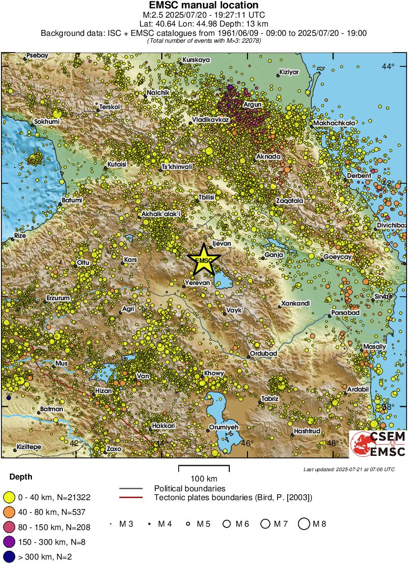 regional historical seismicity