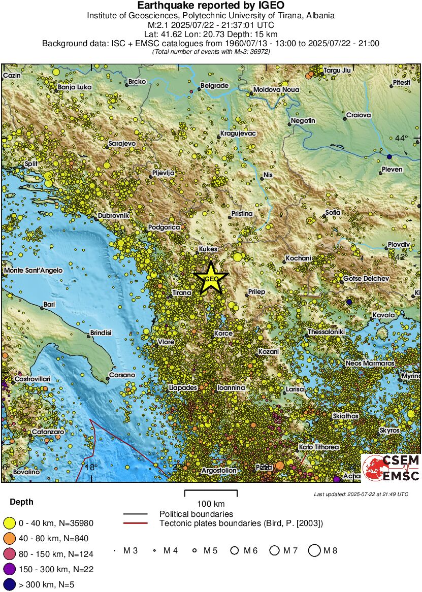 regional historical seismicity