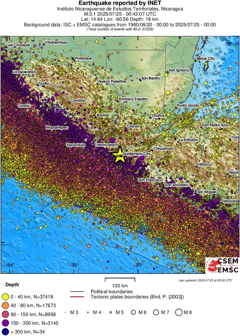 regional historical seismicity