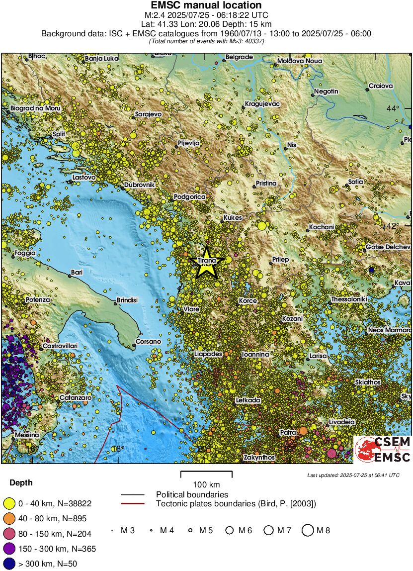 regional historical seismicity