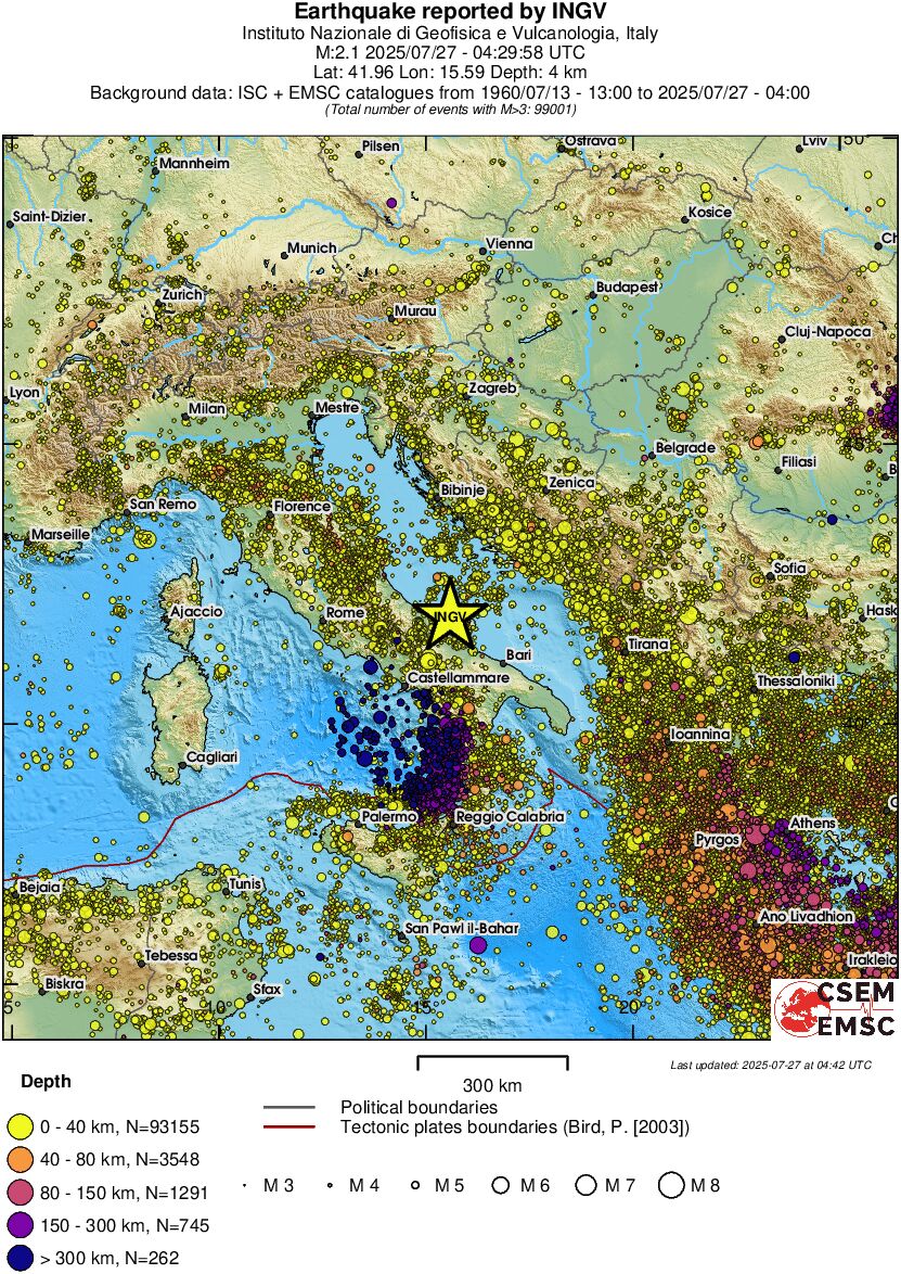 wide historical seismicity