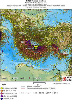 wide historical seismicity