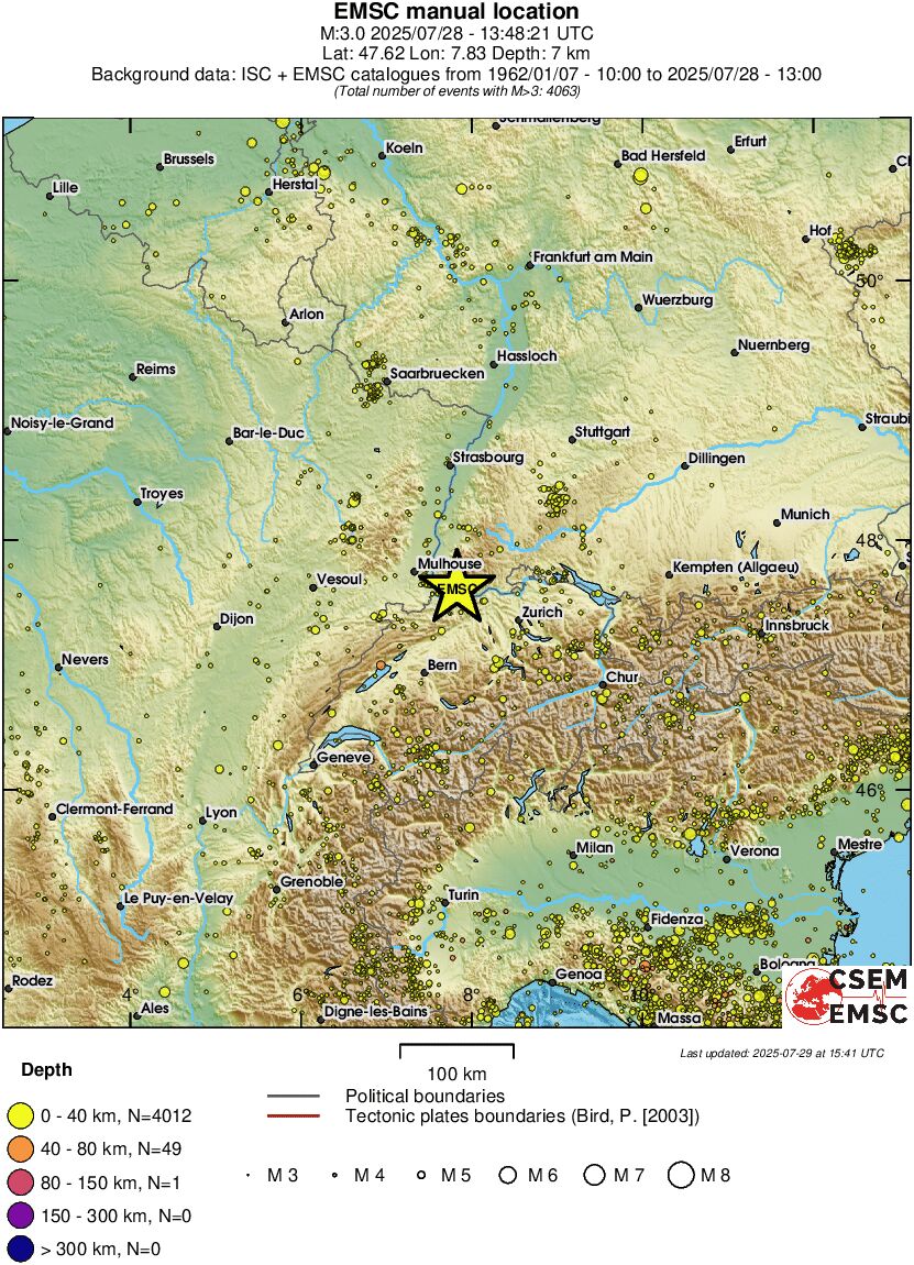 regional historical seismicity