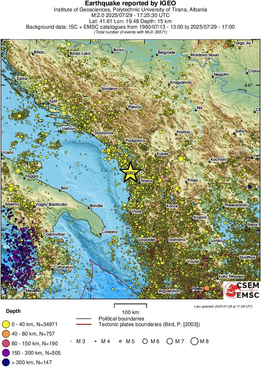 regional historical seismicity