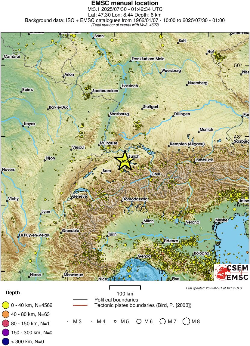 regional historical seismicity