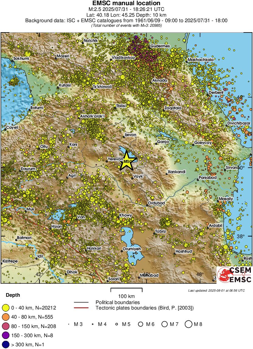 regional historical seismicity