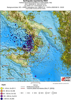 regional historical seismicity