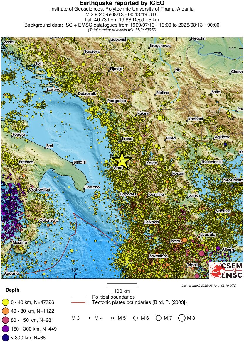 regional historical seismicity