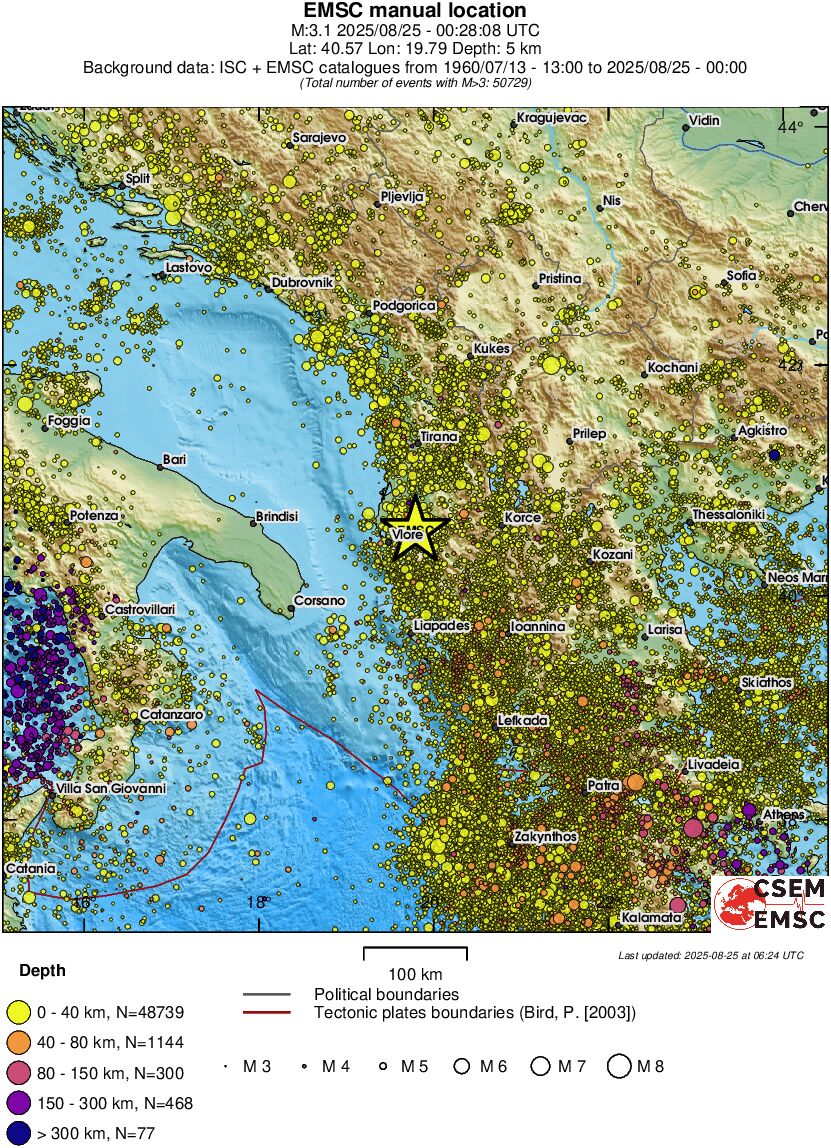 regional historical seismicity