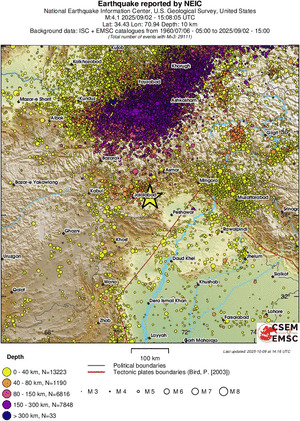 regional historical seismicity