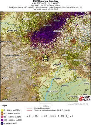 regional historical seismicity