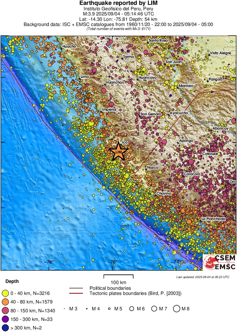 regional historical seismicity