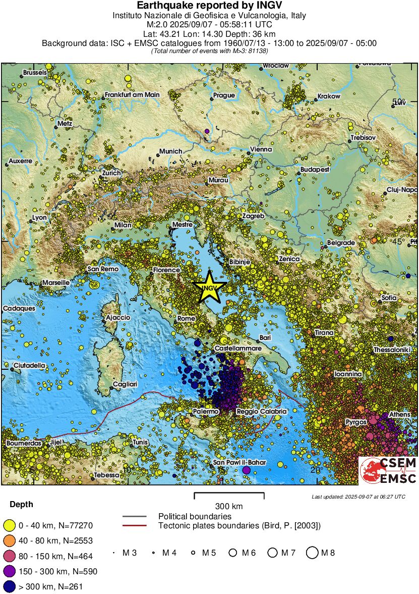 wide historical seismicity