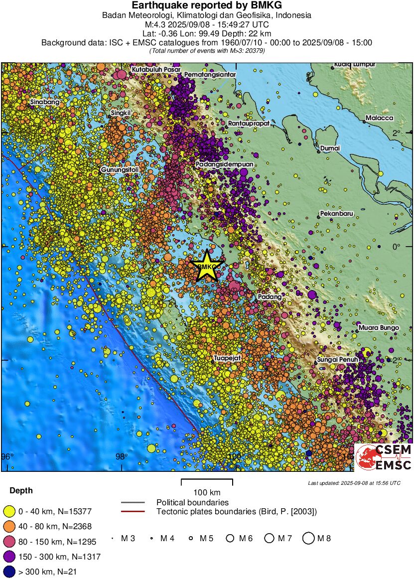 regional historical seismicity
