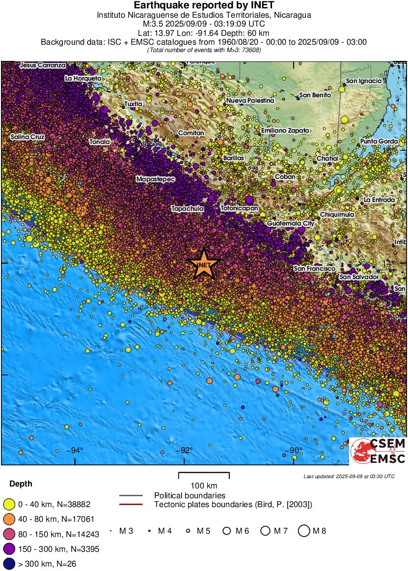 regional historical seismicity